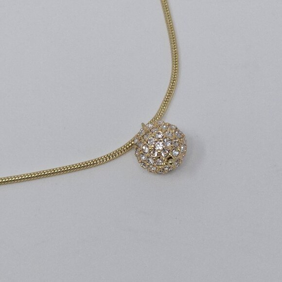 Chico’s Gold Tone Convertible 3 Strand Crystal Ball Layered Statement Necklace - Picture 9 of 15